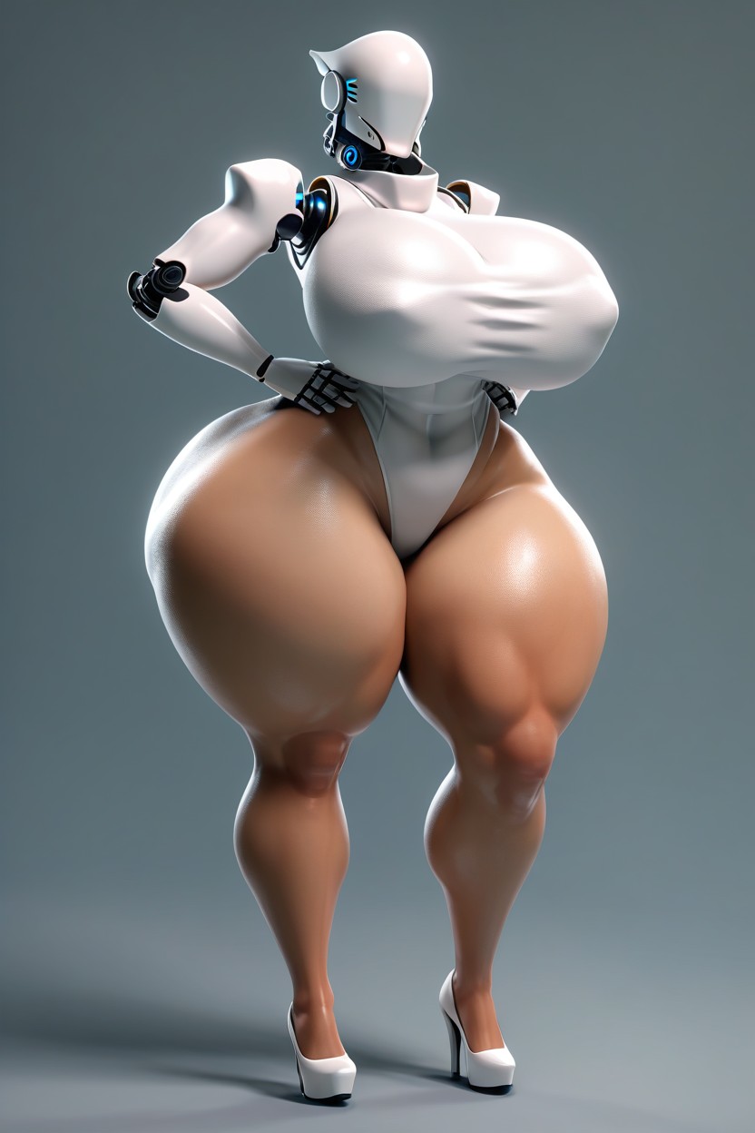 Thick Thighs, Full Body, Voluptuous MILF AI Porn