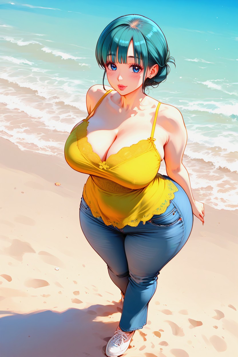 Curvy Body, Big Hips, Beautiful Face MILF AI Porn