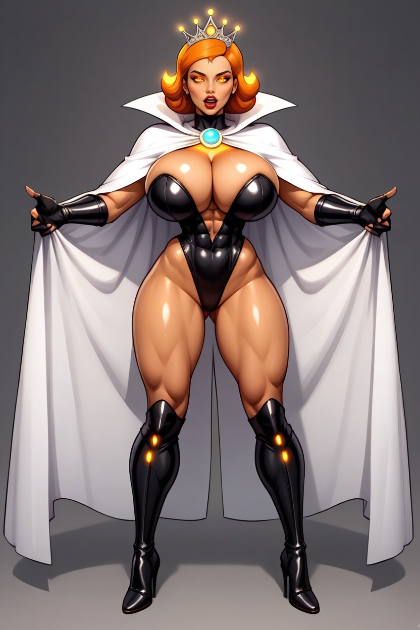 Fully Detailed Body, Standing Front Straight With Legs Spread Apart, " Sexymom MILF AI Porn