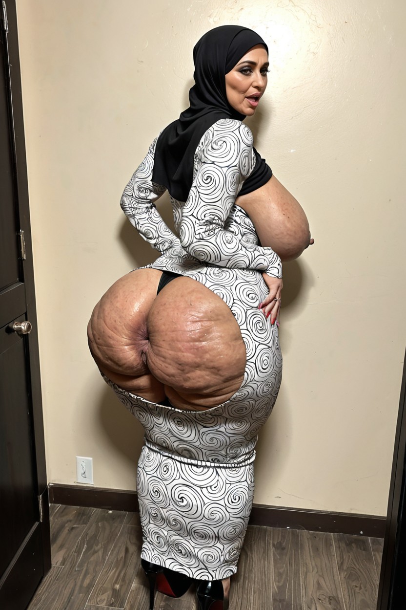 Heavy Breast, Gaping Anus, Fully Clothed MILF AI Porn