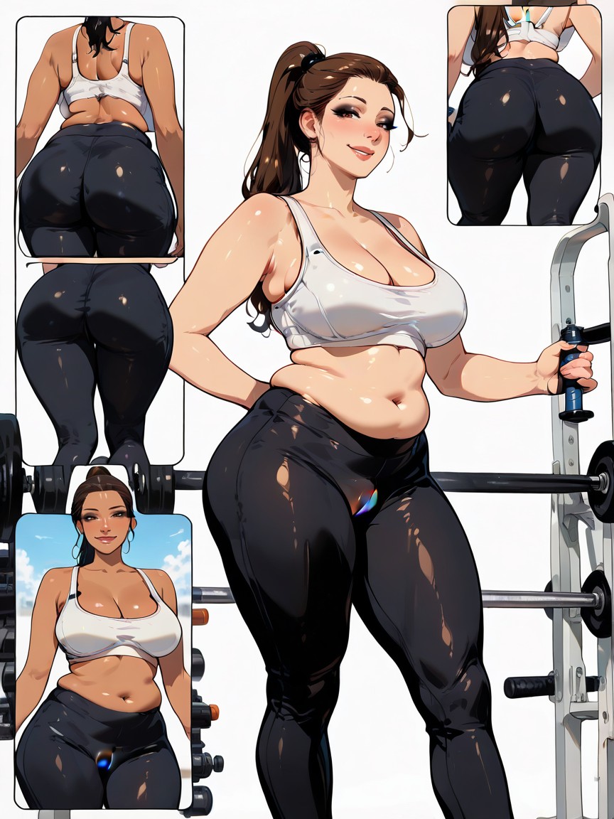 Black Eyeliner, Wide Hips, + MILF AI Porn