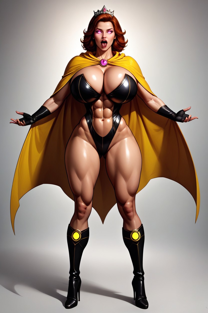 Medium Breast, Standing Front Straight With Legs Spread Apart, Lots Of Skin Showing MILF AI Porn