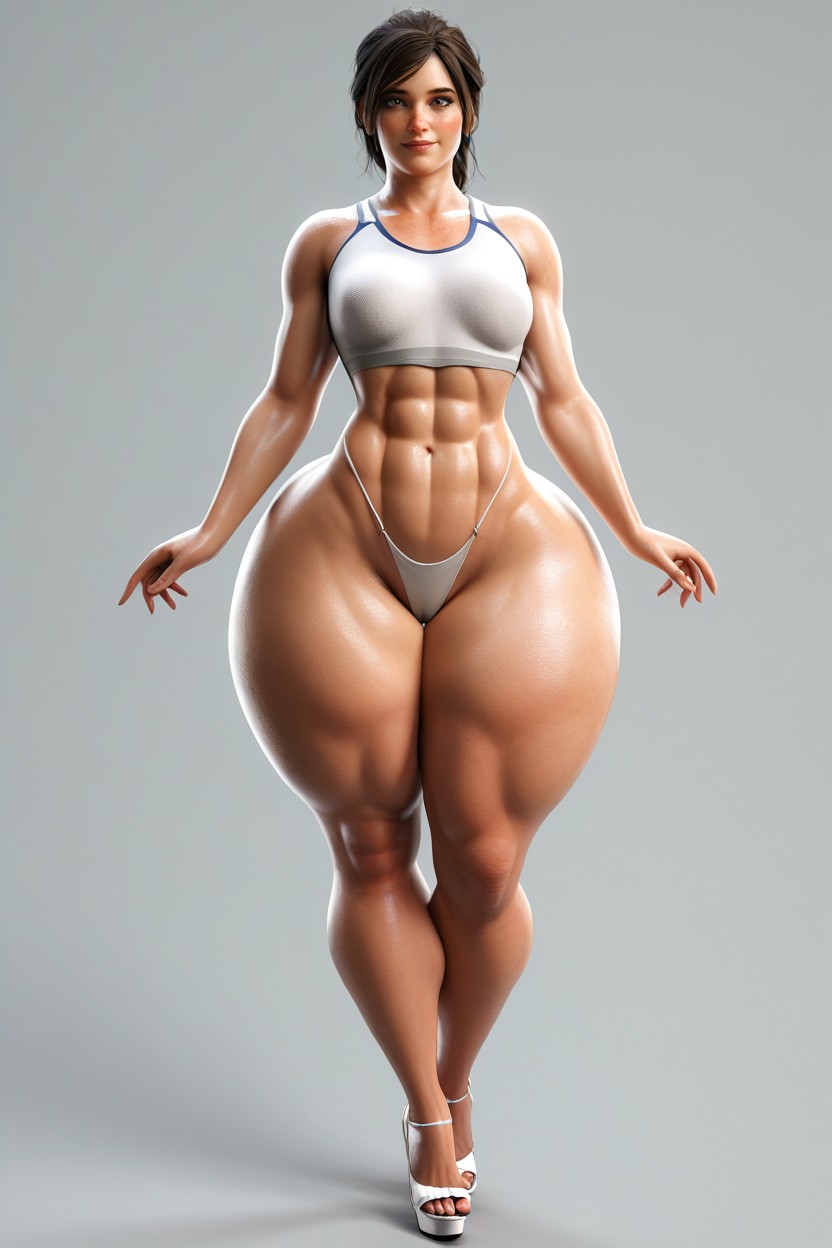 Small Breasts, Very Tall, Abs MILF AI Porn