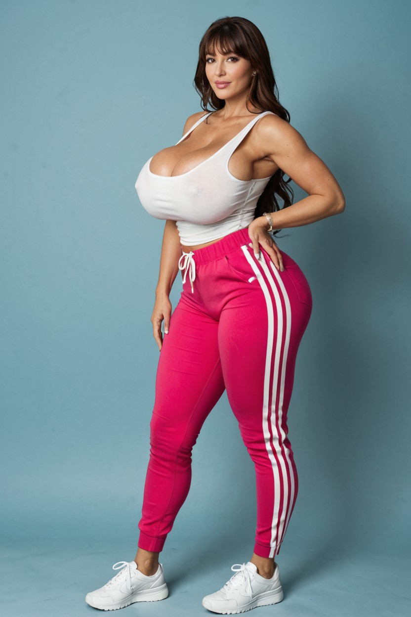 Bangs, Thick Thighs, Beautiful MILF AI Porn