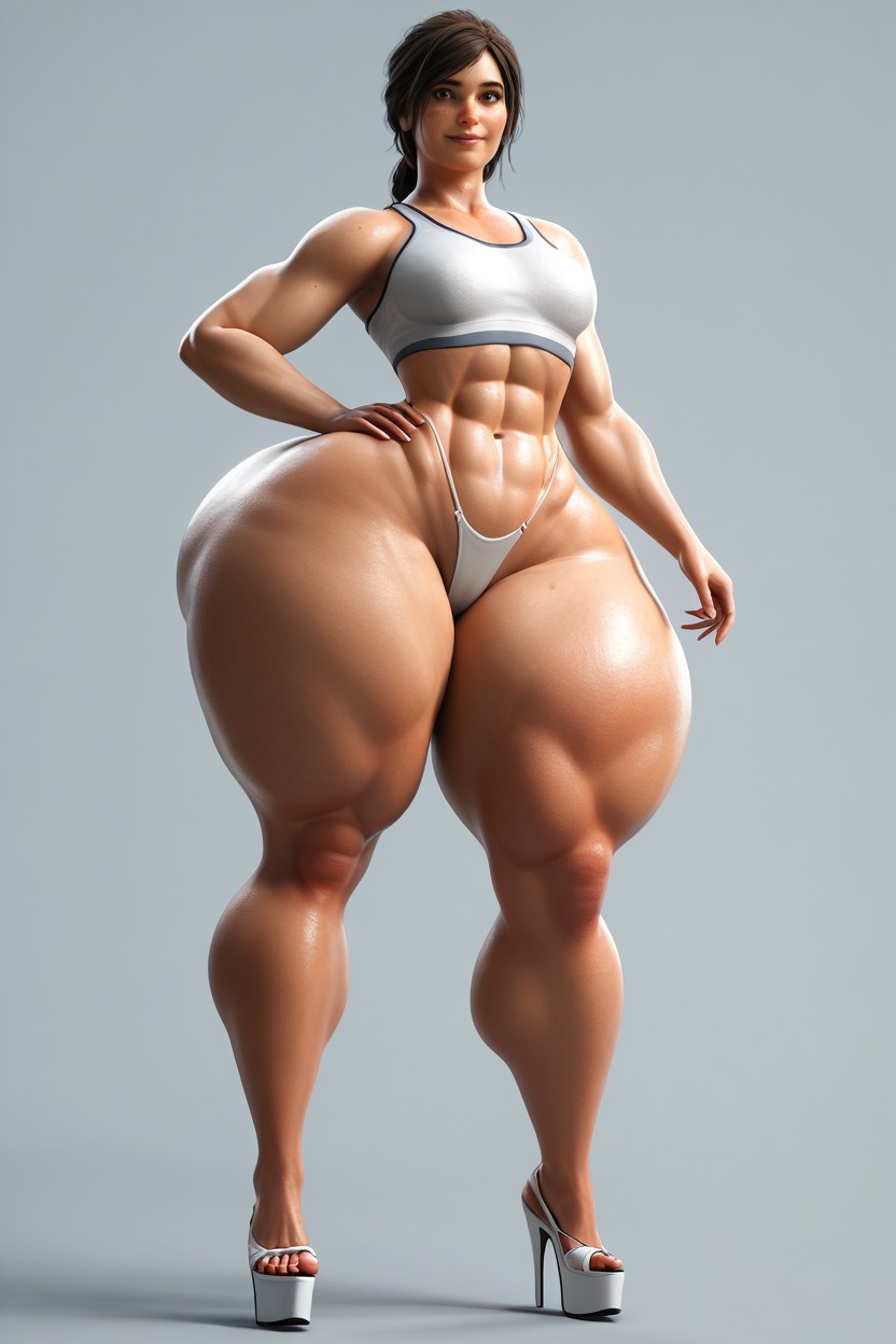 Voluptuous, Freckles, Colossal Ass MILF AI Porn