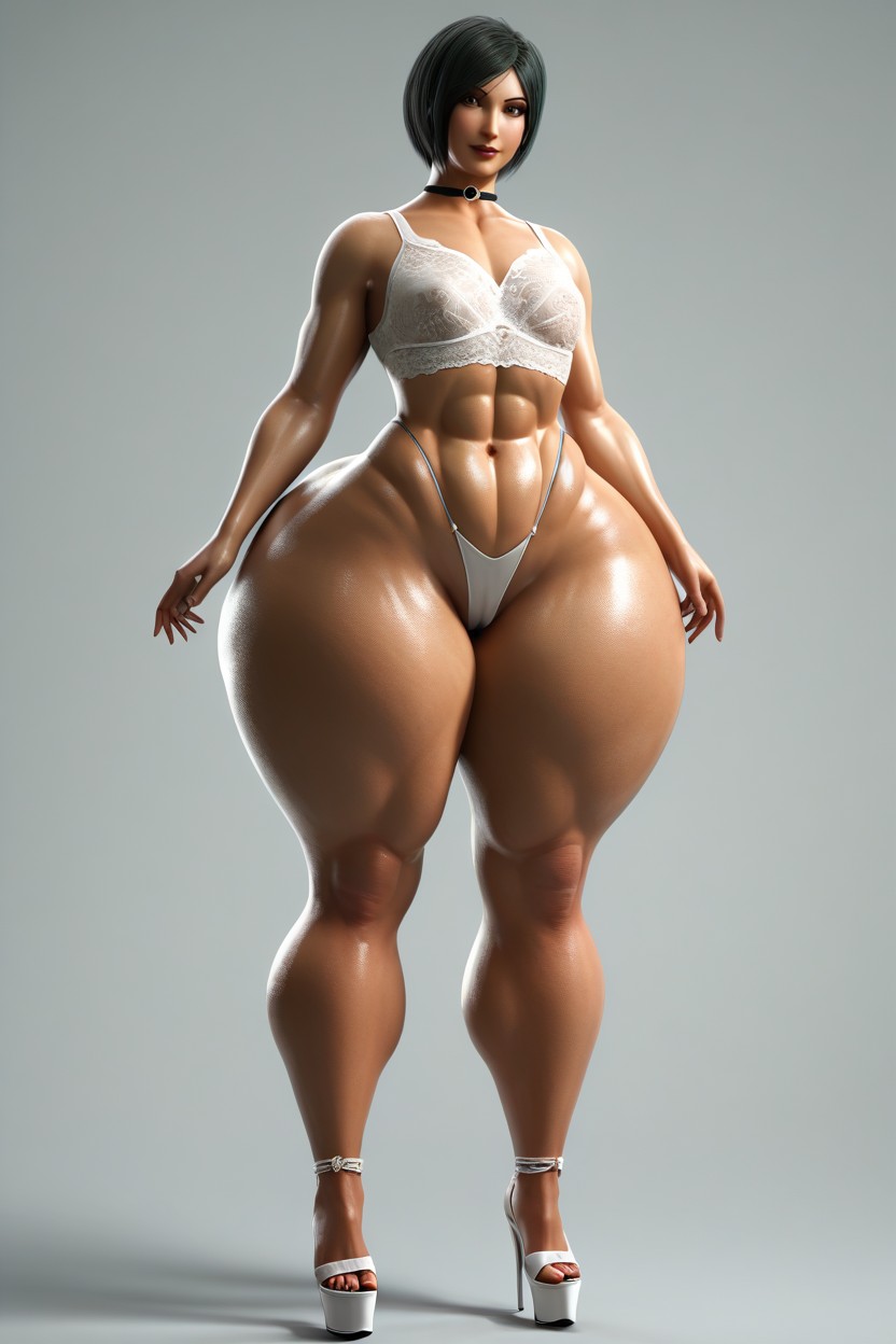 Voluptuous, Extremely Wide Hips, Colossal Ass MILF AI Porn