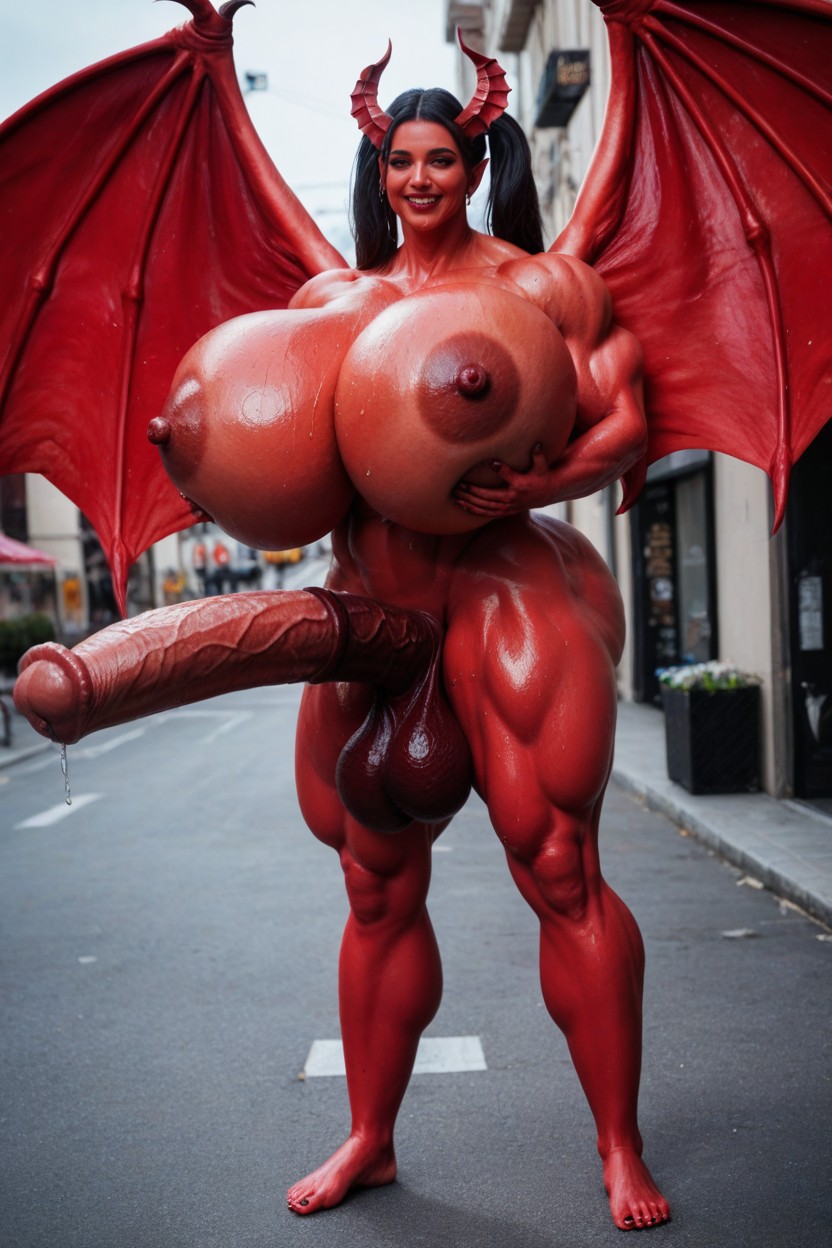 Succubus Back Big Wings, Gigantic Flaccid Cock, Red Color Cock Porno MILF IA