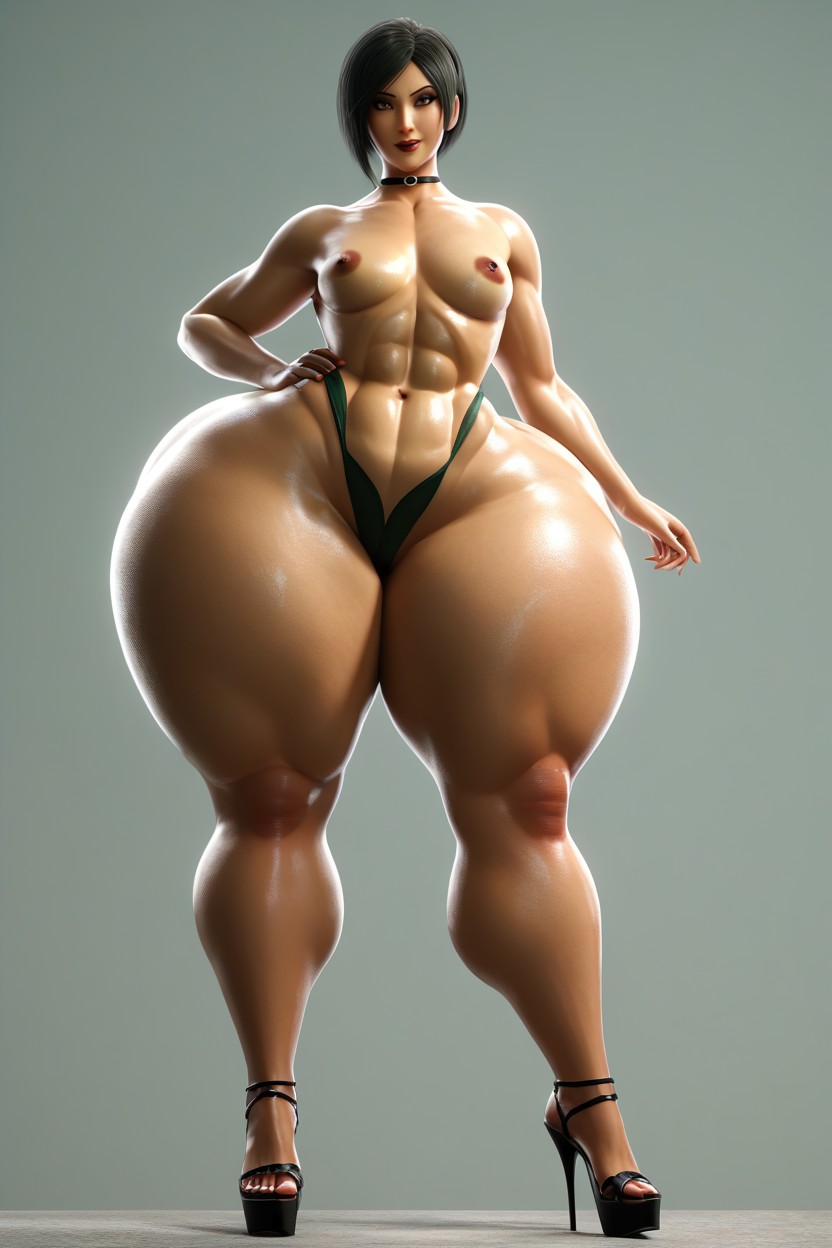 Abs, Voluptuous, Extremely Large Ass MILF AI Porn