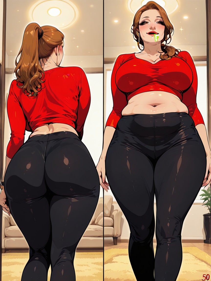 Wide Hips, +, Smiling MILF AI Porn