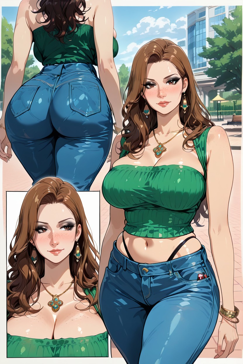 Contoured Nose, Wide Hips, Bubble Butt Porno MILF IA