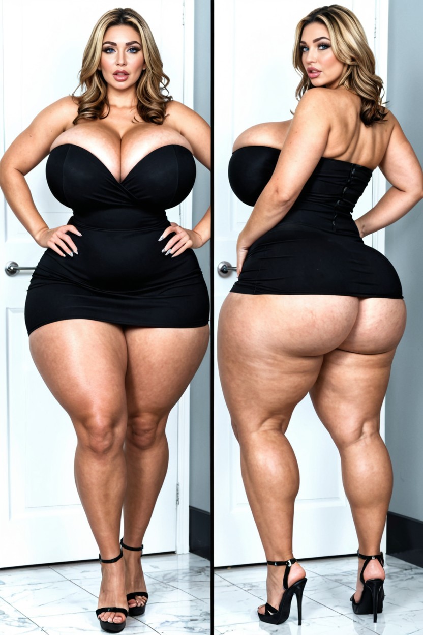 Ssbbw, Blonde Hair, Focus On Female MILF AI Porn