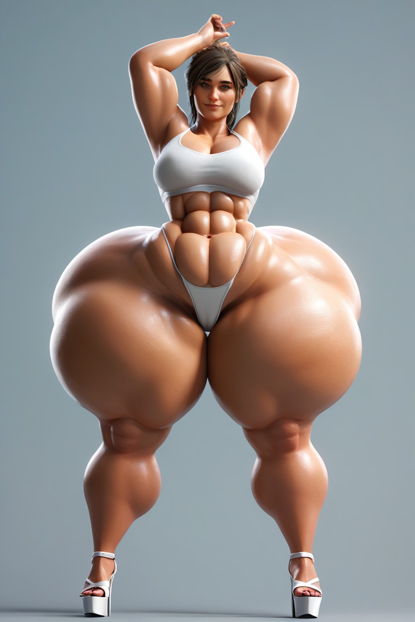 Abs, Gigantic Ass, Standing Legs Apart MILF AI Porn