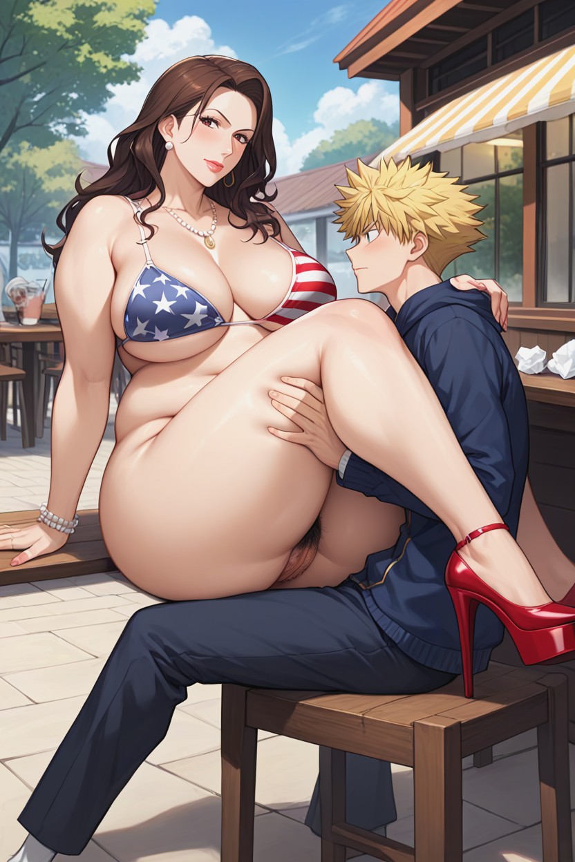 Angry, Medium Breast, The Male Is Facing Against The Viewer MILF AI Porn