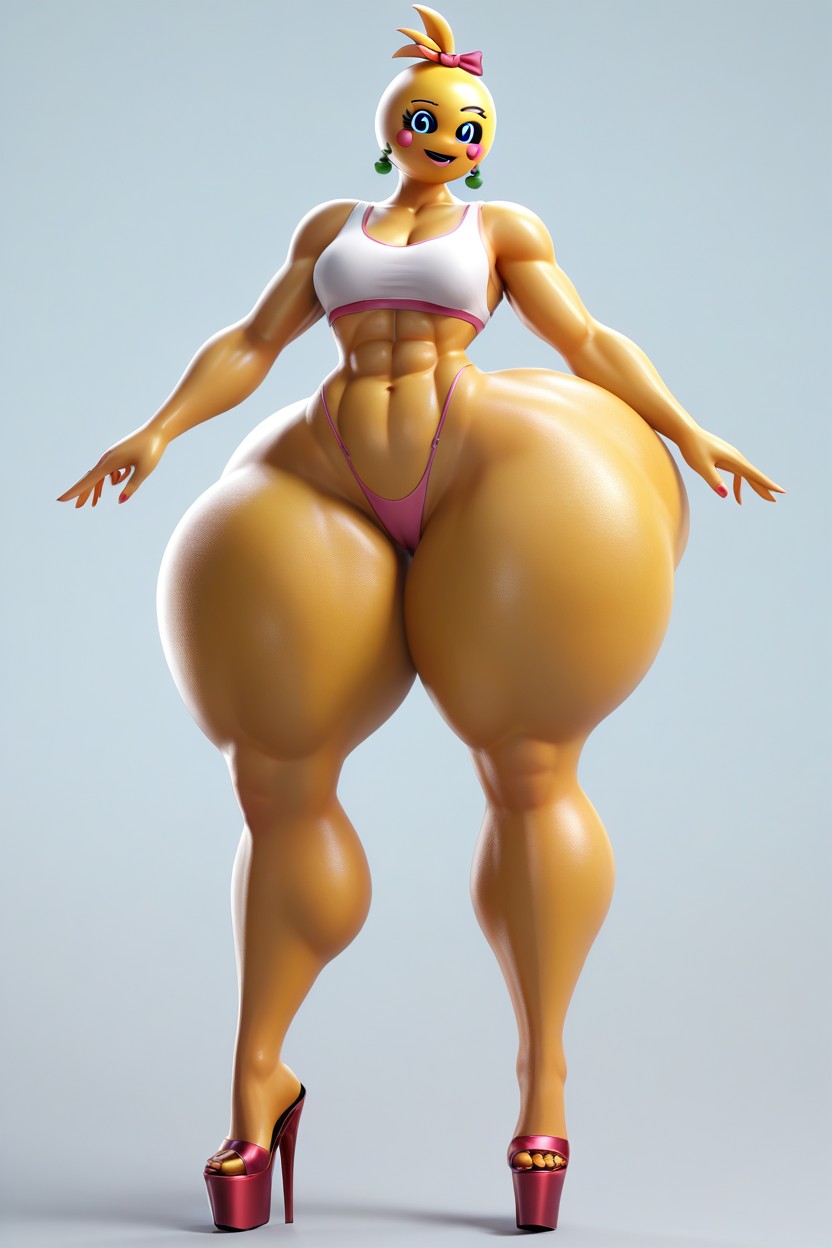 Front View, Toned Body, Standing Up Straight MILF AI Porn