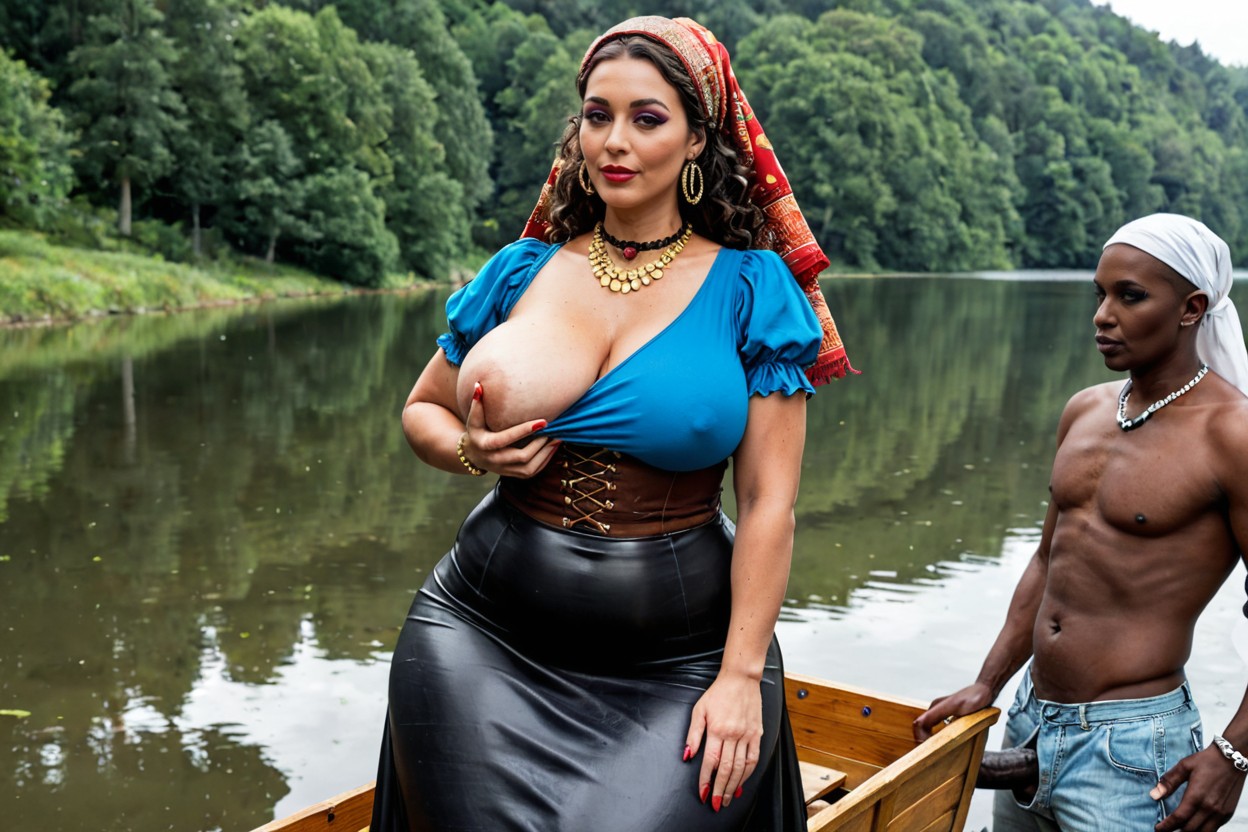 Gigantic Thighs, Hyper Wide Hips, Tight Skirt MILF AI Porn