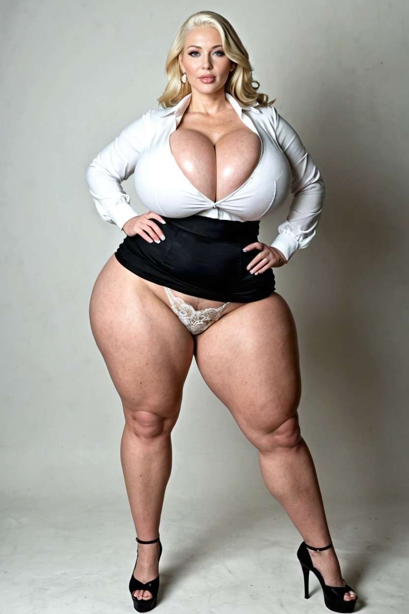 Bbw, Big Hips, Focus On Female MILF AI Porn
