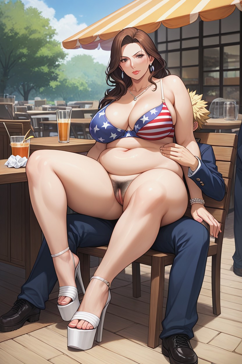 The Milf Wears Jingly Jewelries And Heavy Makeup, Medium Breast, Taboo MILF AI Porn