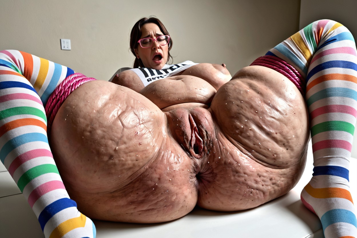 Hyper Fat Cameltoe Pussy, Horny, Wide Anus MILF AI Porn