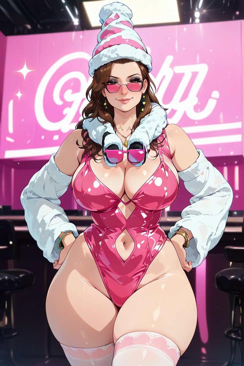 Large Natural Breasts, Curvy, Bubble Butt MILF AI Porn