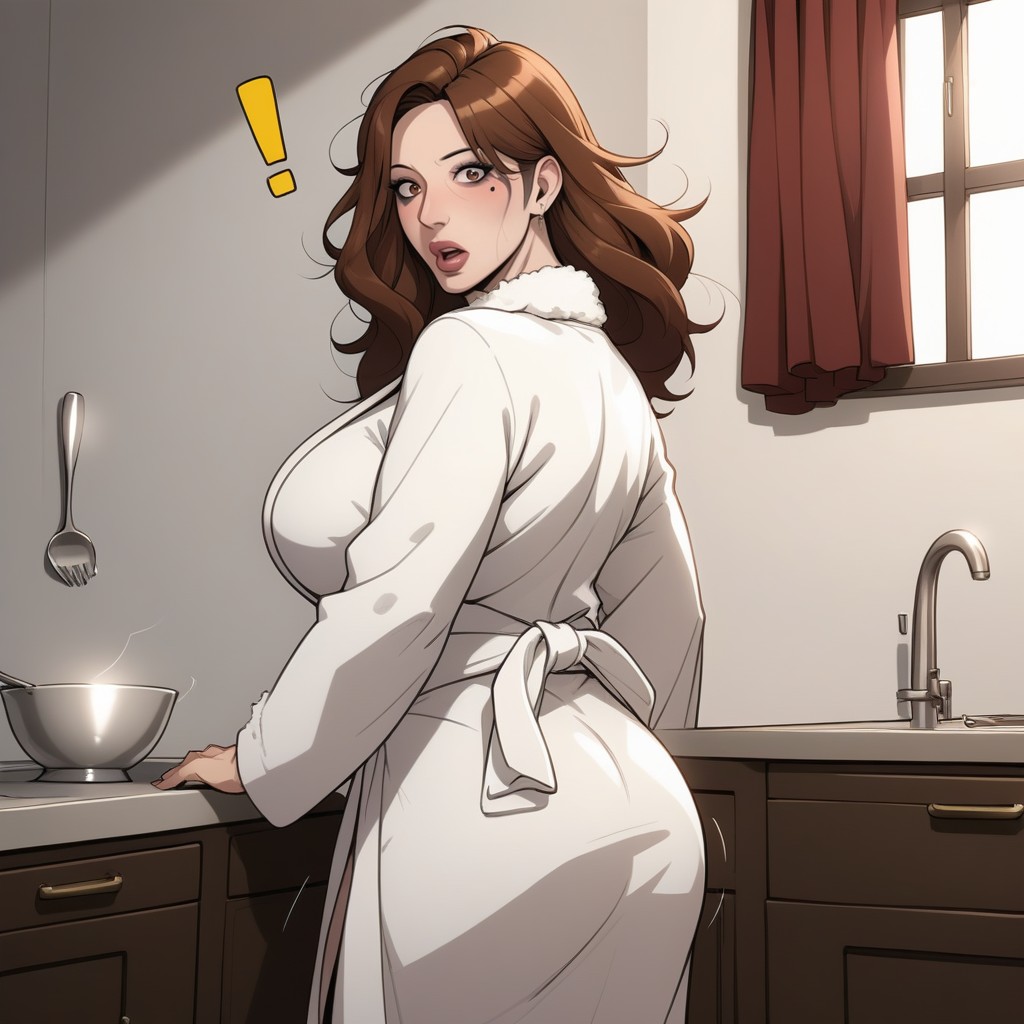 Side View, Wolfcut, No Ass MILF AI Porn