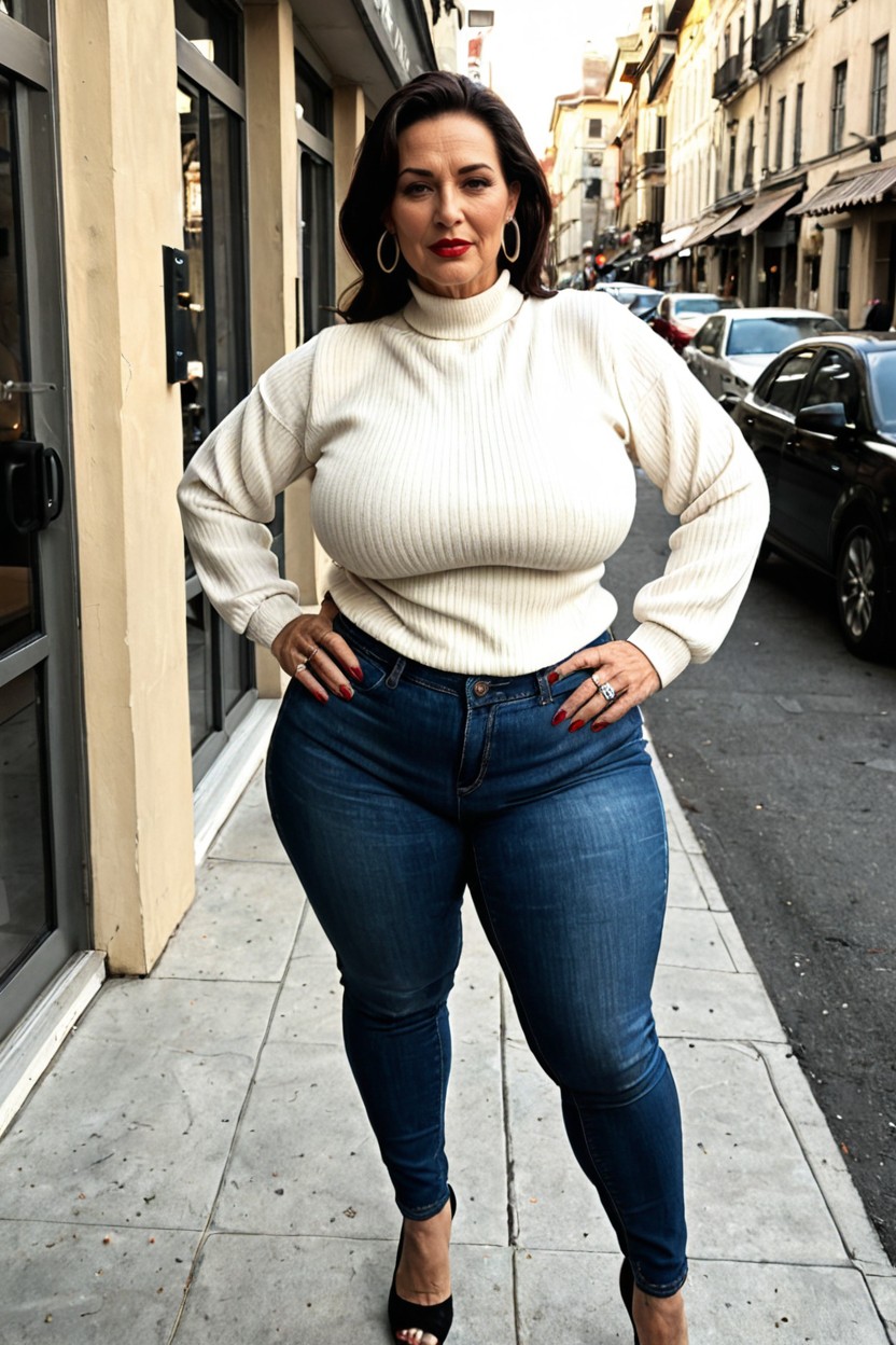 Tall Body, Standing, Full Body MILF AI Porn