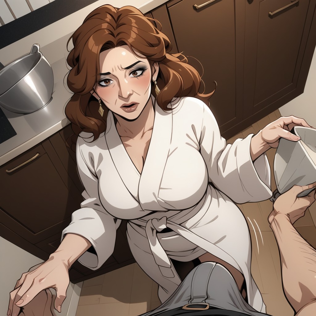 Modern Kitchen, Pov, No Ass MILF AI Porn