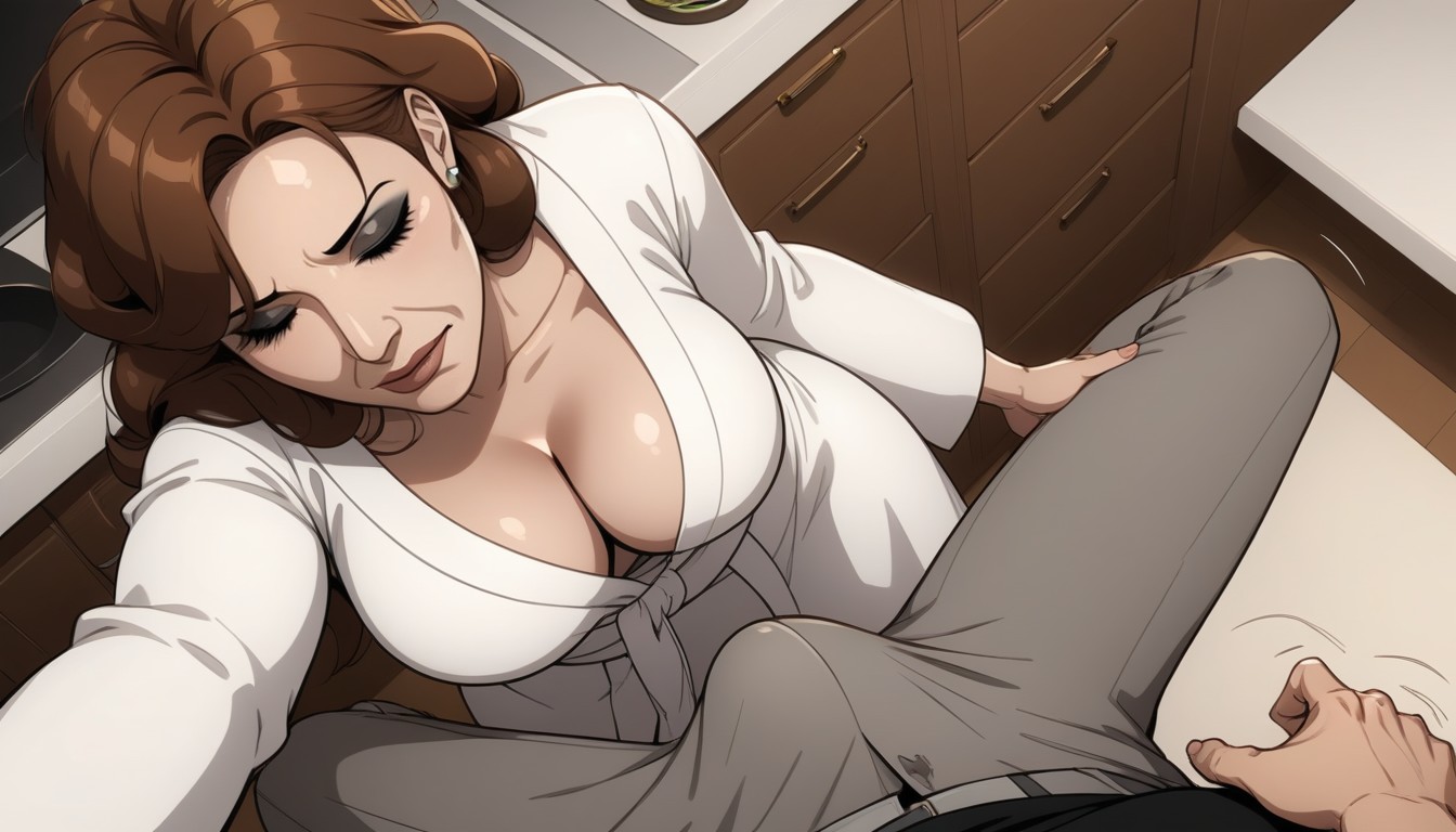Jerking Off, Pov, Mature MILF AI Porn