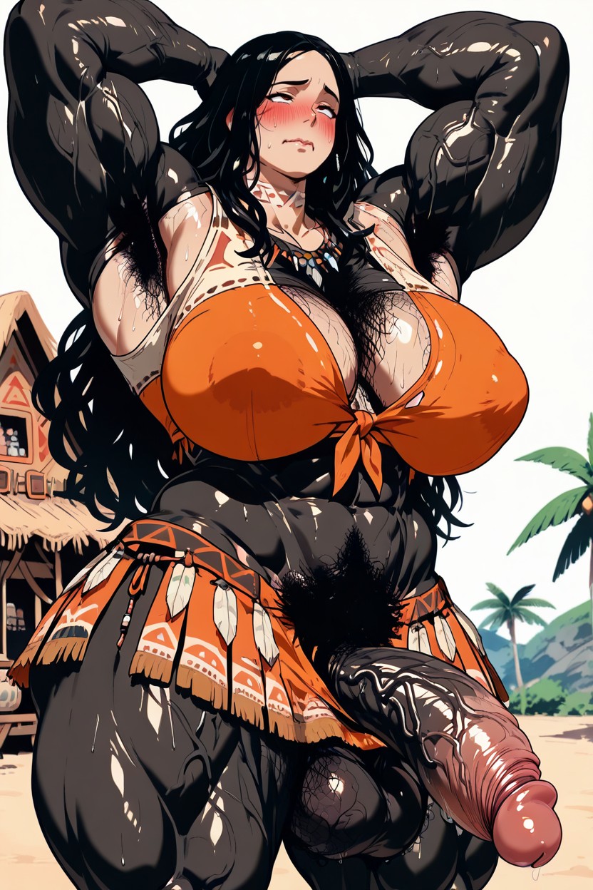 Ripped Muscles, Gigantic Arms, Fat Thick Veiny Uncircumcised Long Futanari Hard Dick And Balls MILF AI Porn