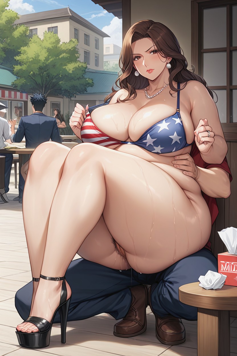 Angry, The Male Is Facing Against The Viewer, Medium Breast MILF AI Porn