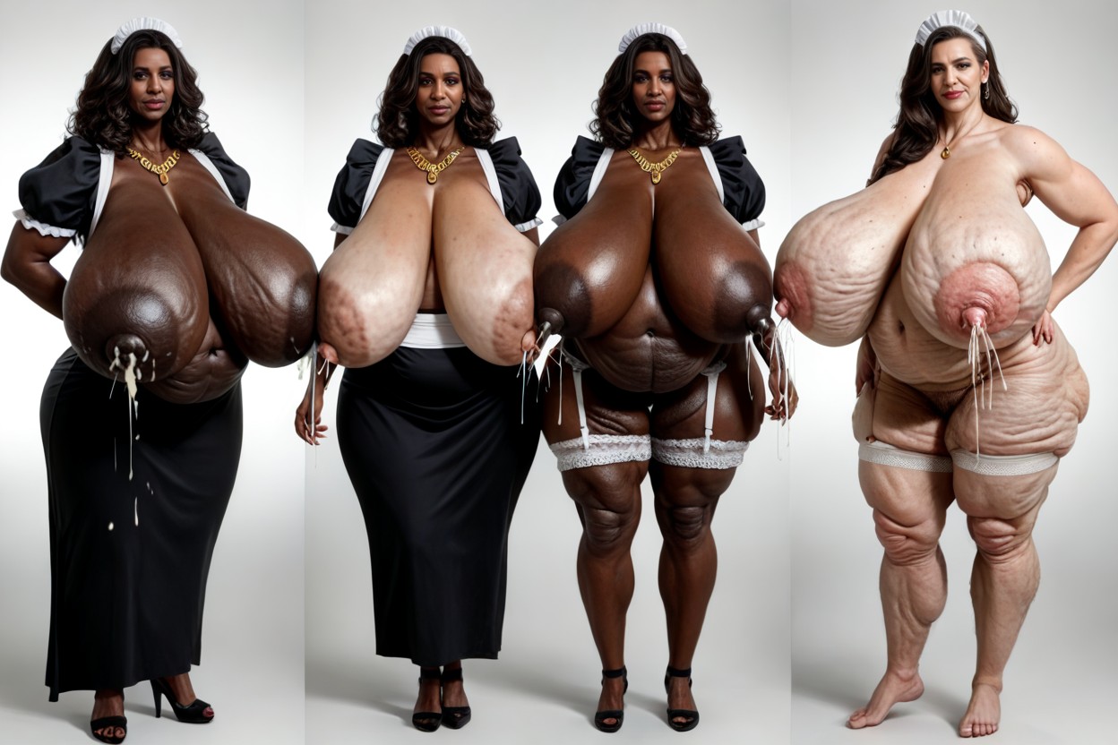 Breasts Bigger Than Her Hips, Giant Empty Tits, Hyper Massive Empty Breasts MILF AI Porn