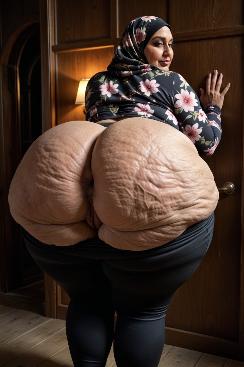 Thick Eyelashes, Cellulite, Hyper Colossal Ass MILF AI Porn