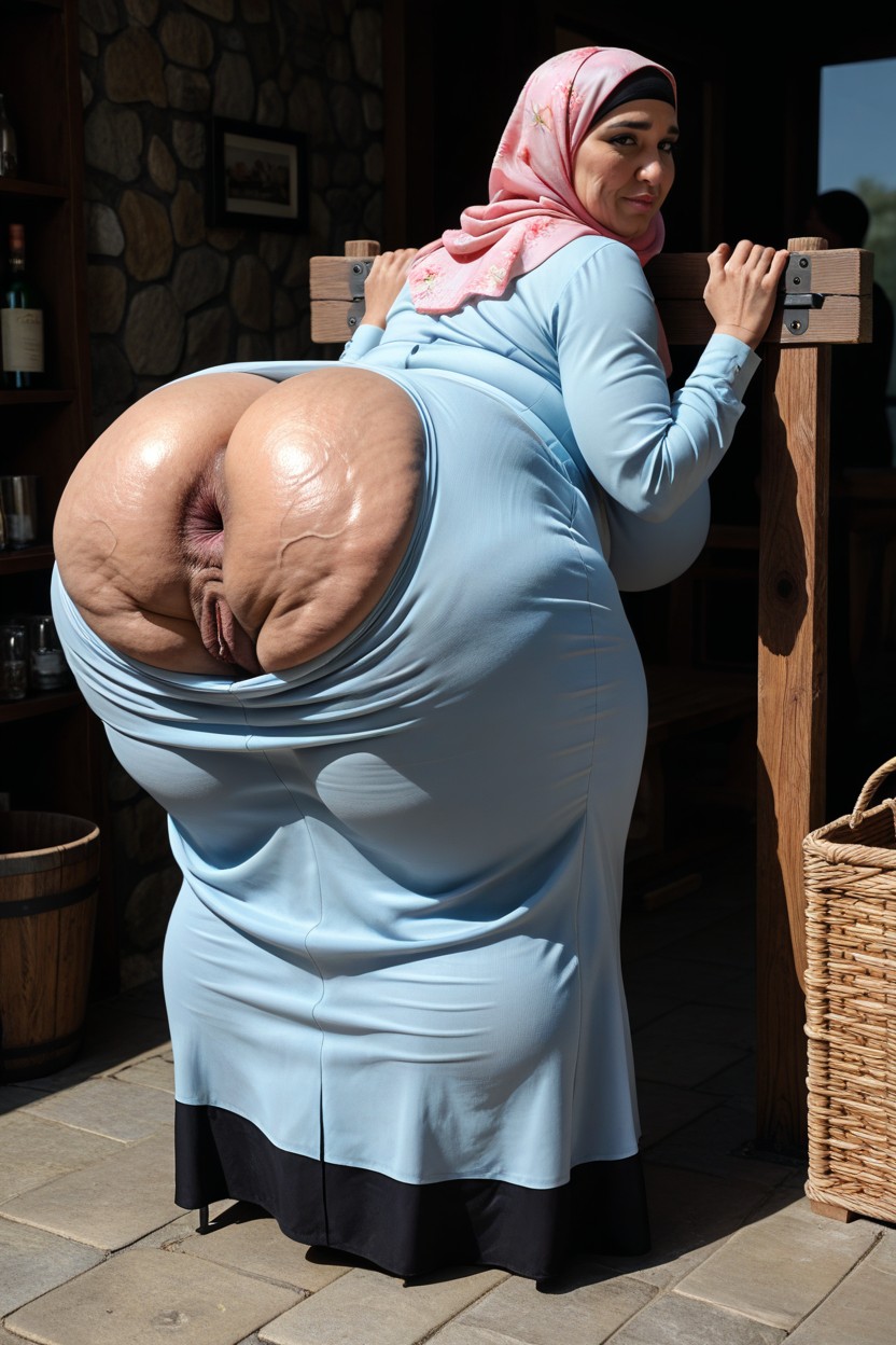 Hyper Obese Ass, Hyper Phat, Huge Wide Deep Bulging Ass Cheeks MILF AI Porn