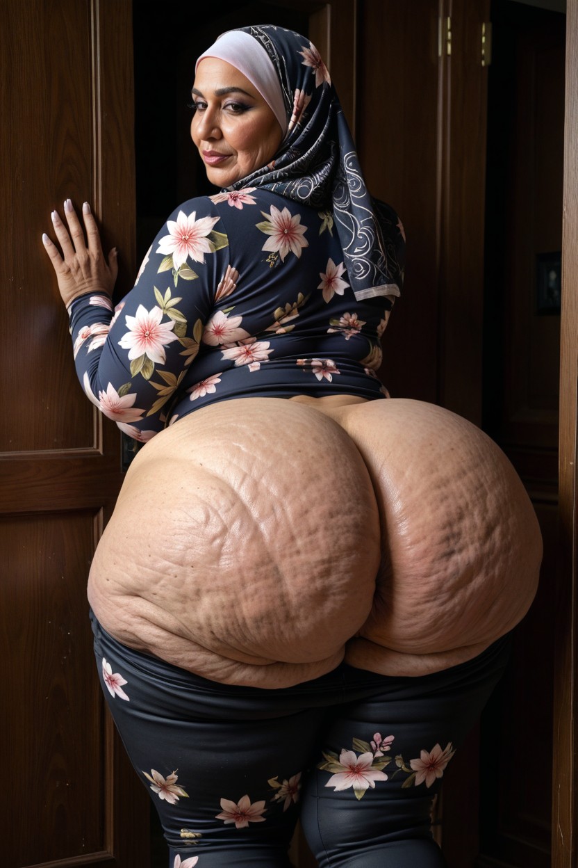 Persian, Extremely Deep Ass Crack, Eyes Half Closed MILF AI Porn