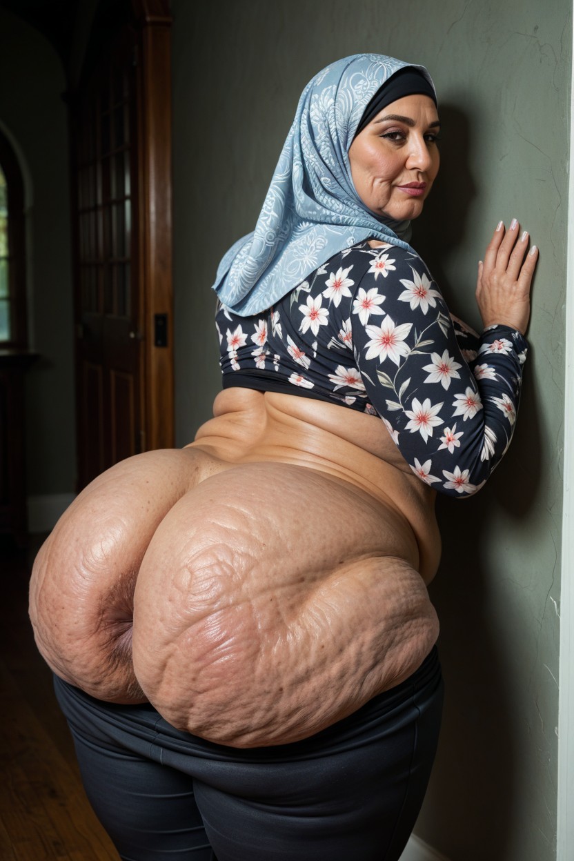 Side View, Stranding Straight, Ssbbw MILF AI Porn