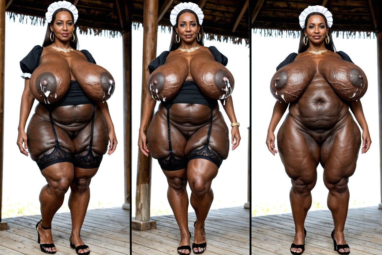 Full Body In Frame, Mature Milf, Hyper Gigantic Dark Areolas Porno MILF IA