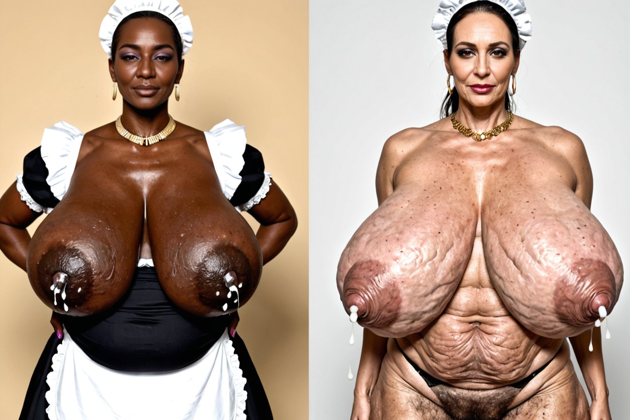 All Are Lactating, Boobs Hanging To Waist, Pregnant Granny MILF AI Porn