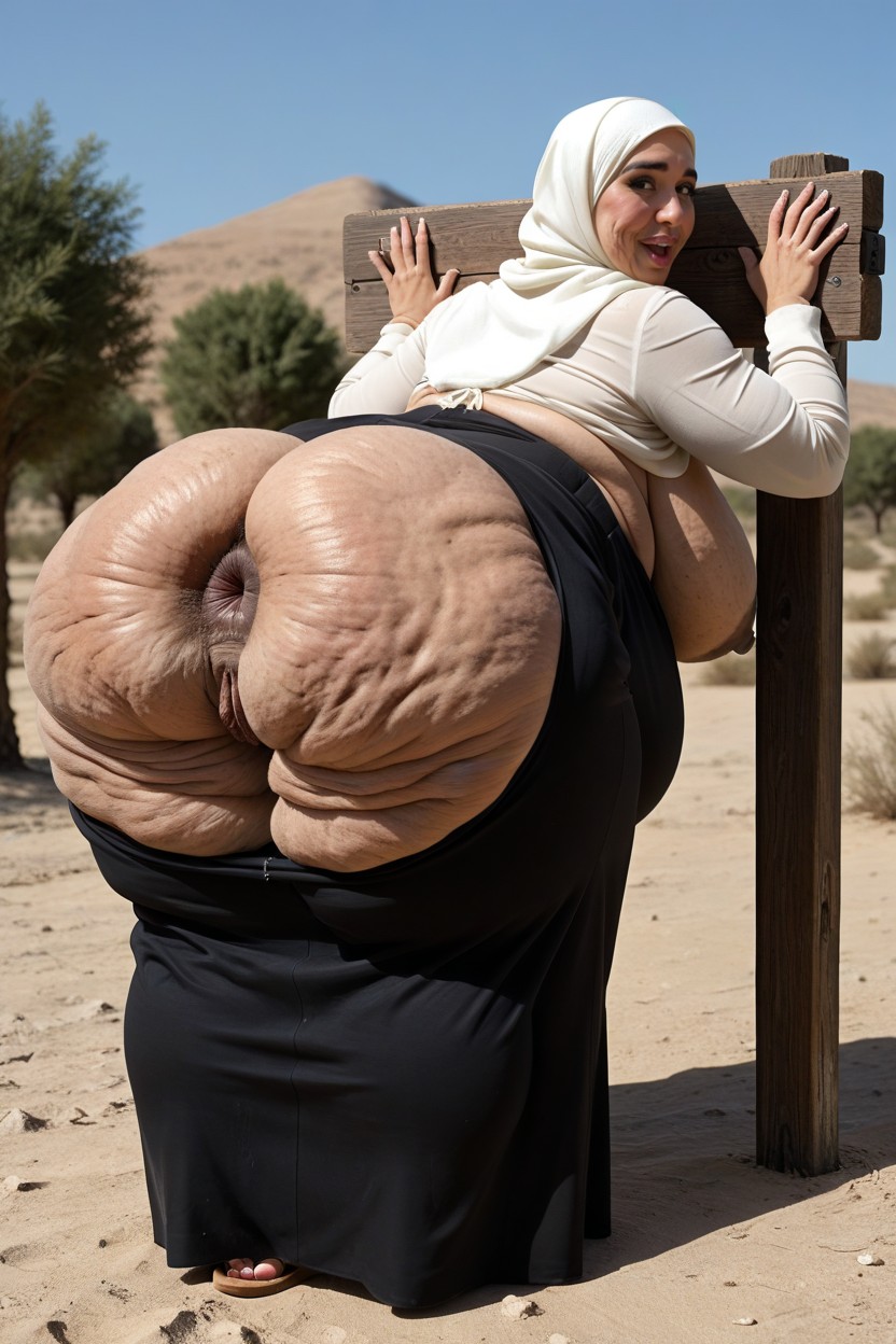 Veiny Shelf Ass, Droopy Empty Saggy Tits, Se Pencher Porno IA MILF
