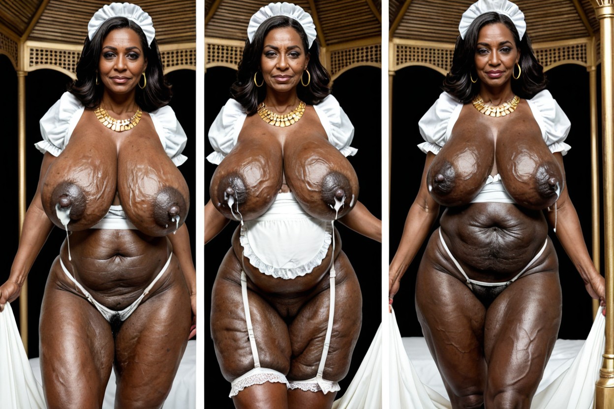 Erect Nipples, Gaudy Gold Jewelry, Perfect Body MILF AI Porn