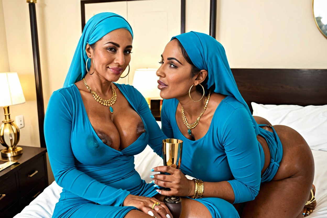 Gold Ankle Bracelets, Gold Toe Rings, Big Asshole MILF AI Porn