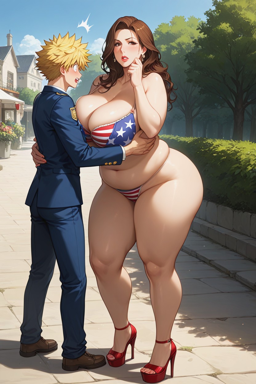 Large Ass, Long Length, Shocked MILF AI Porn