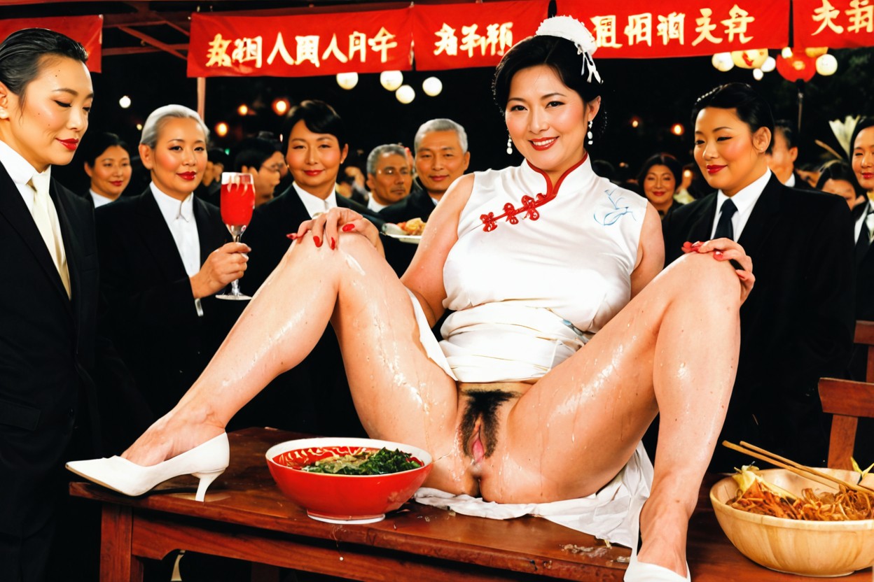 Ambient Lighting, Korean Milf, In The Middle Of Crowd MILF AI Porn
