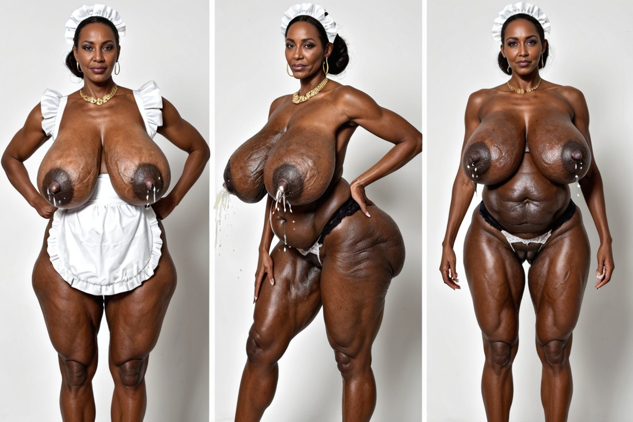 Hyper Gigantic Dark Areolas, Colossal Hanging Droopy Breast, Empty And Flabby Breasts Appearance Porno MILF IA