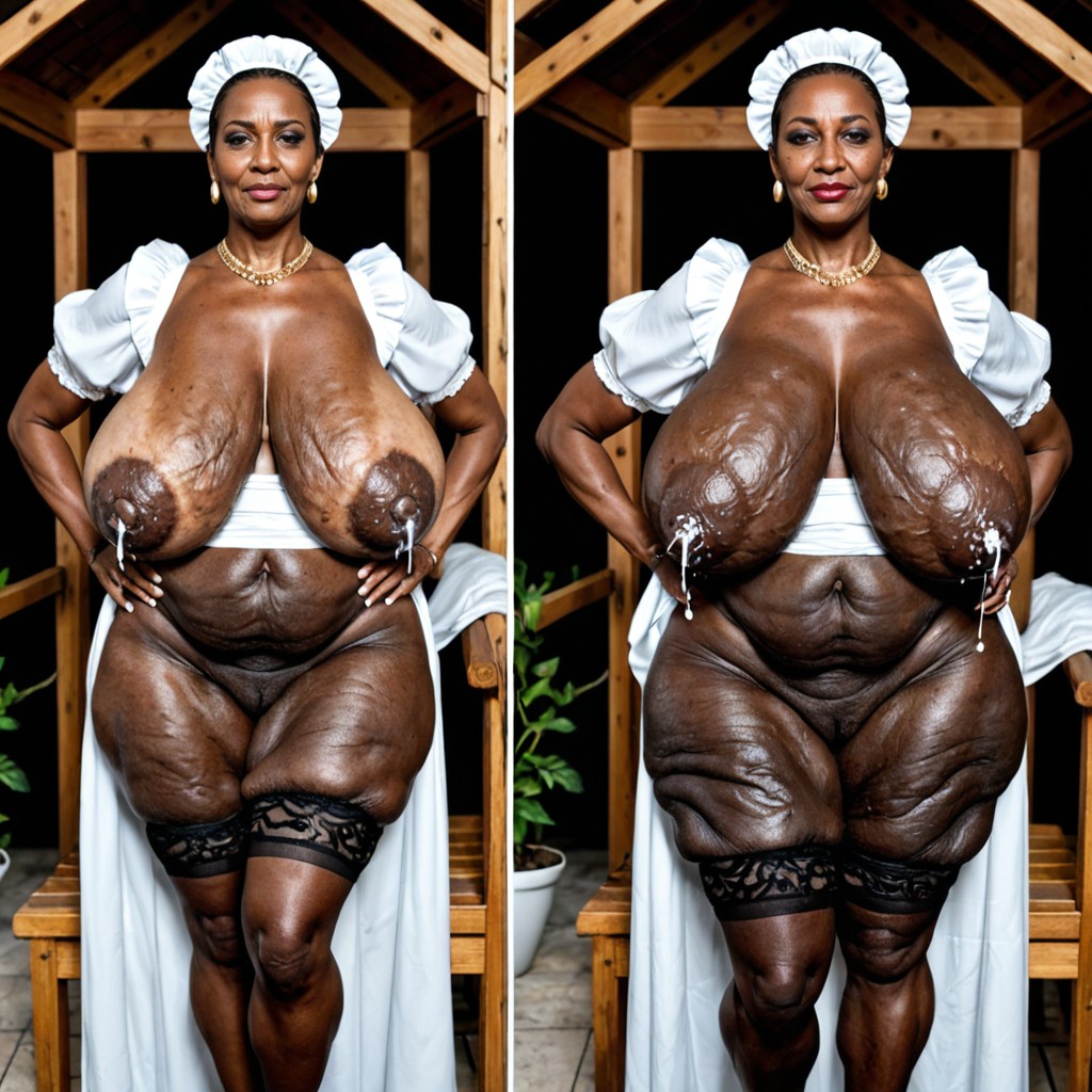 Colossal Hyper Sized Tits Bigger Than Her Body, Elder Woman, Uhd Porno MILF IA