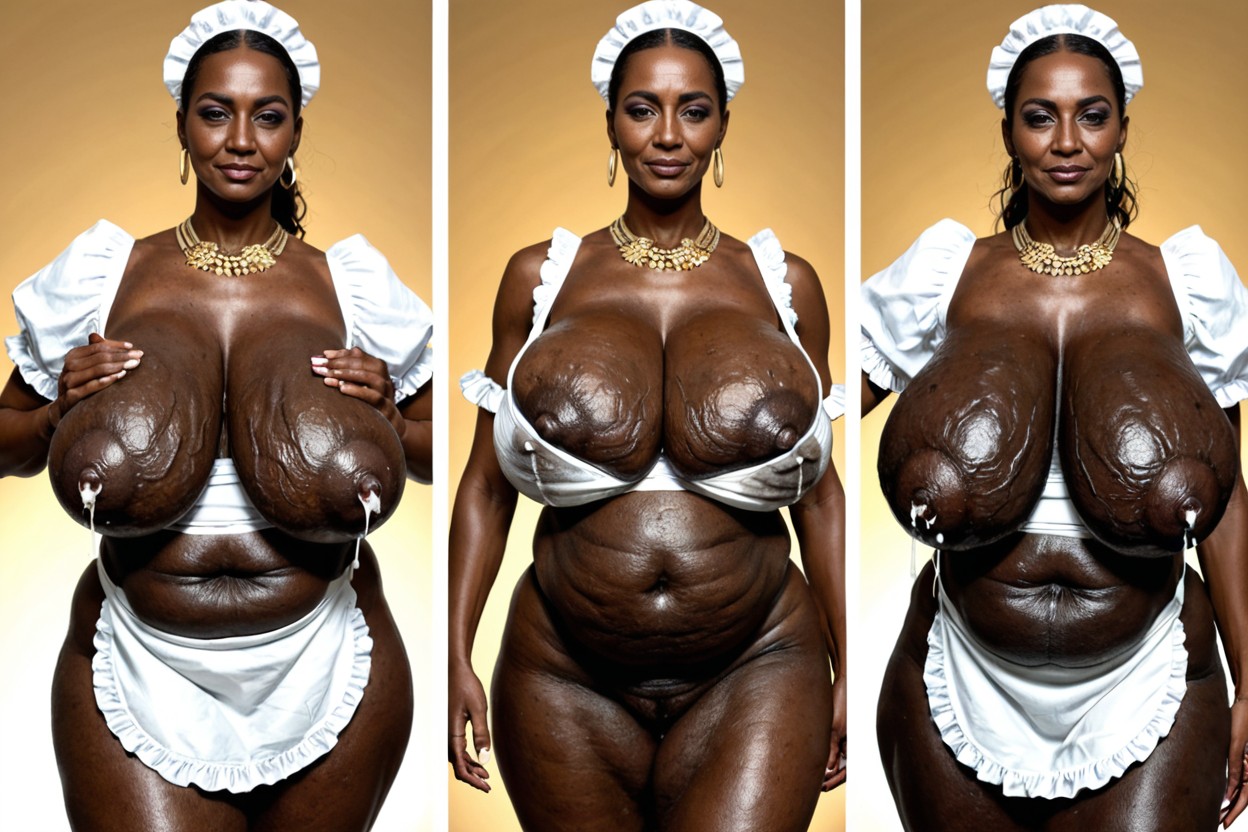 Dark Makeup, Cellulite, Black Women Porno MILF IA