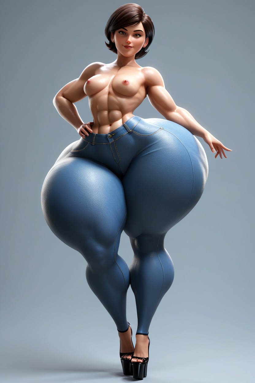 Abs, Fit, Very Tall MILF AI Porn