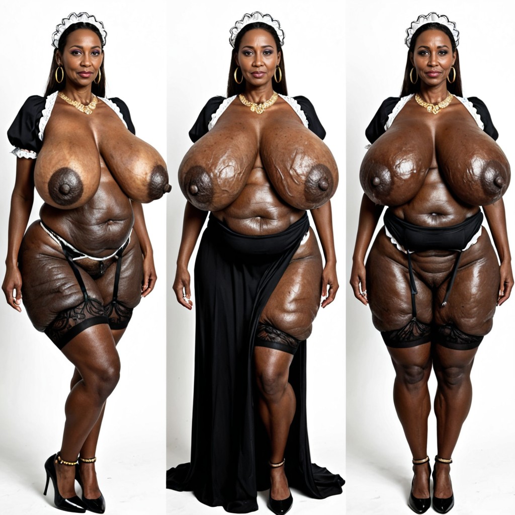 Natural Wrinkles Face, Saggy Breasts, Ugly MILF AI Porn