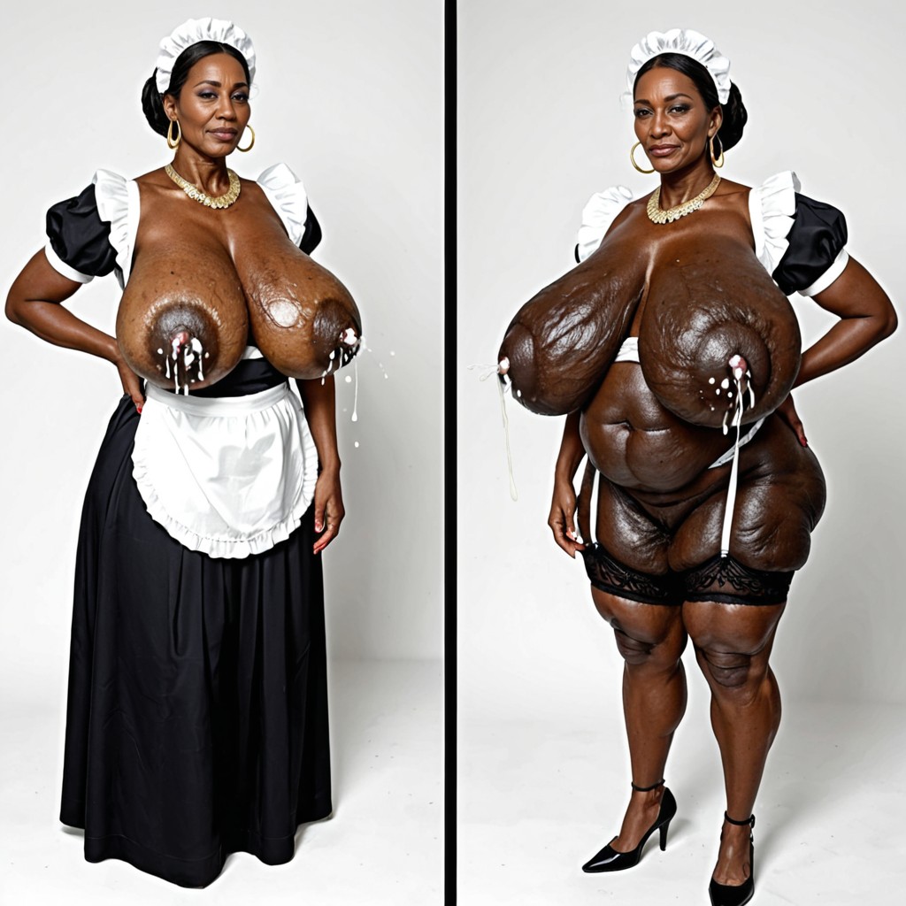 African Women Only, Low Contrast, Garter And Garter Belt Porno MILF IA
