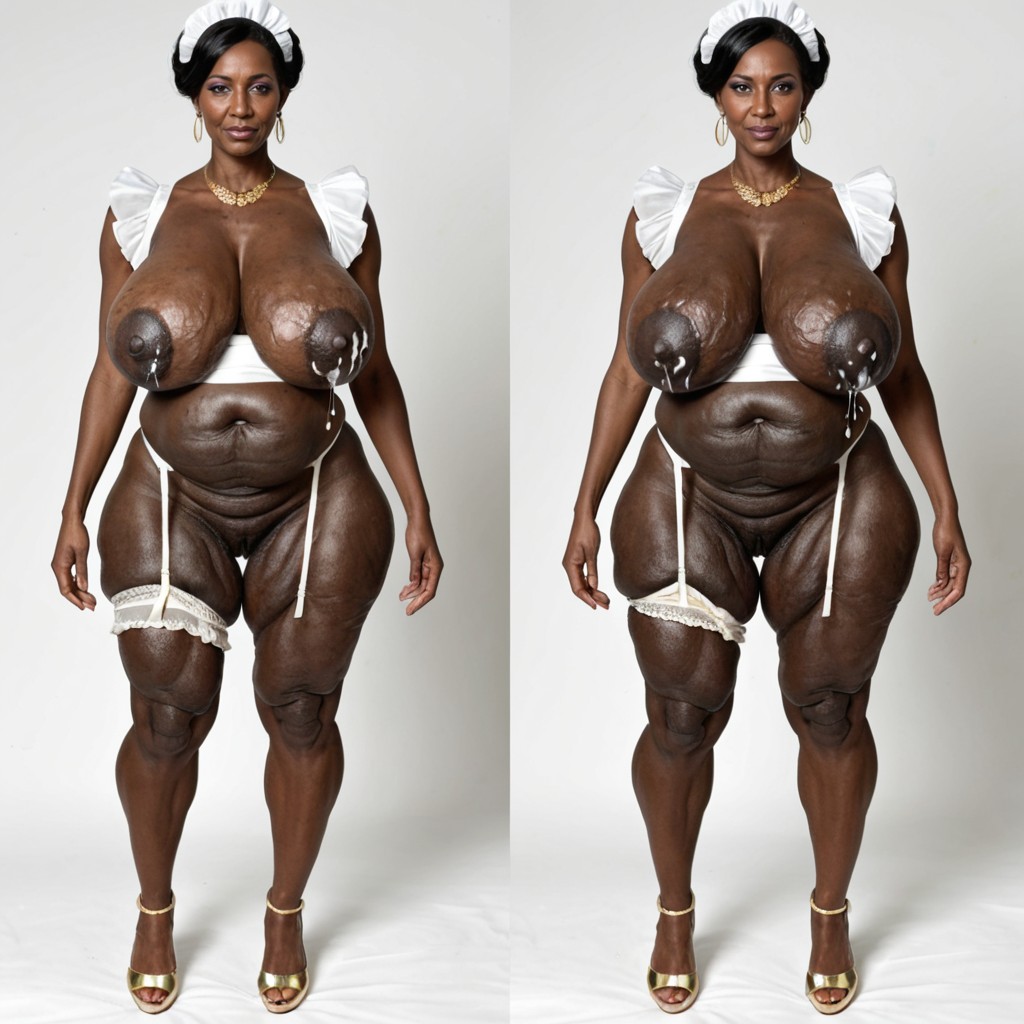 Giant Empty Tits, Thick Thighs, Serious MILF AI Porn