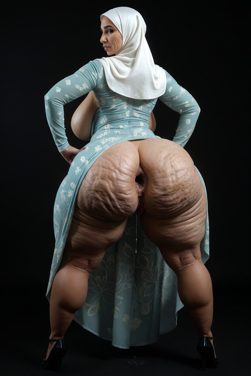Hyper Prominent Asscheeks, Servant, Gaping Anus MILF AI Porn