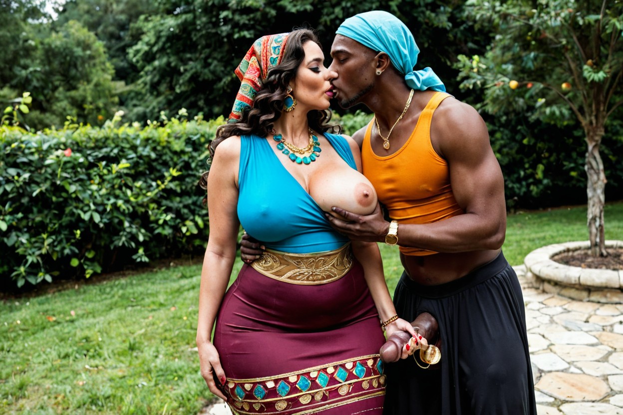 Oriental Facial Features And Makeup, Gigantic Butts, African Man Holds A Woman By The Ass Porno MILF IA